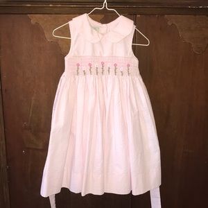NWOT - 2T Pink Seersucker Smocked Dress
